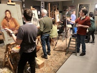 Art class at the Diana K Gibson Fine Art Studio in Midland Park NJ 